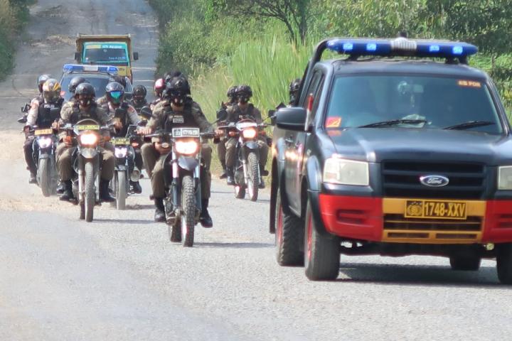 Personil Gabungan TNI-Polri Laksanakan Patroli Skala Besar di Lampung Tengah